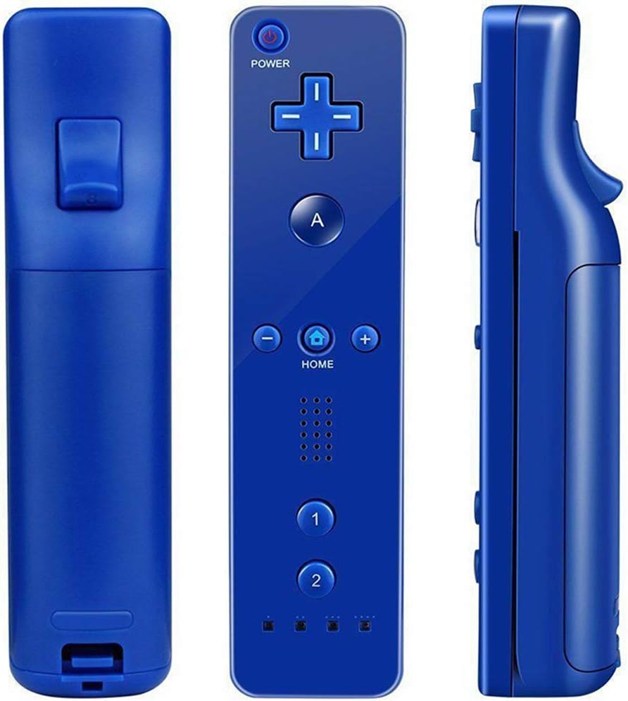 ChamZA Wireless Motion Remote Controller Gamepad for Wii/Wii U, w/Silicone Case & Hand strap (Blue)