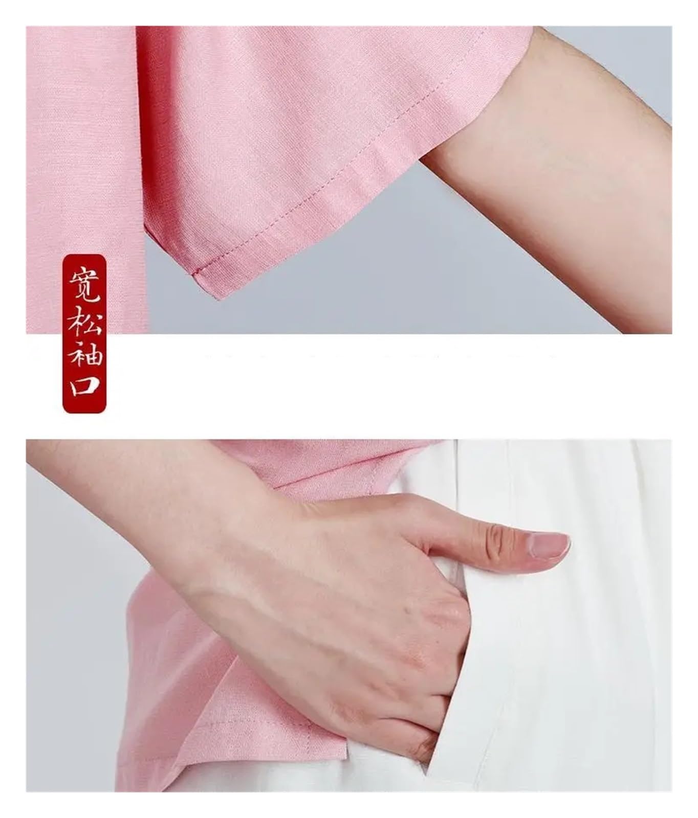 Kimono Jiu Jitsu Traje de Tai Chi Bordado, Ropa de Entrenamiento de Verano de Lino y algodón Fino, Ropa de Rendimiento de Tai Chi(Color 01,XL)