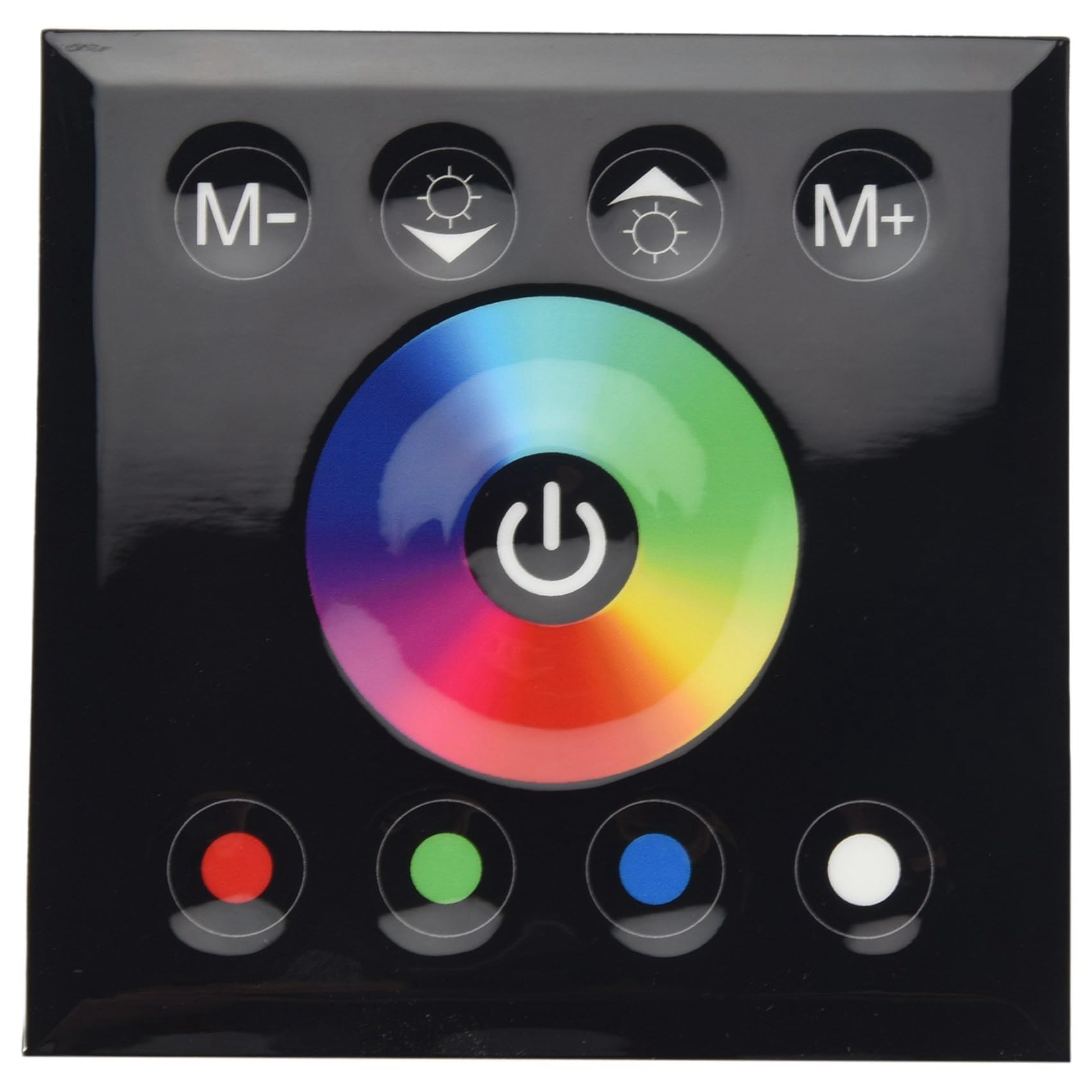 6X DC12V-24V RGB/RGBW Naścienny Kontroler Panelu Dotykowego Panel Szklany Ściemniacz Sterownik do Taśm LED Czarny