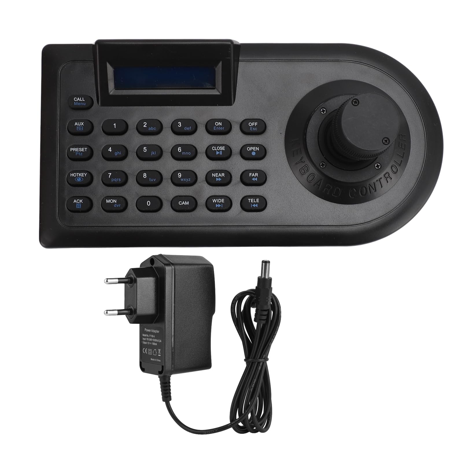 Jectse Controller Joystick Telecamera PTZ, Tastiera Controller Telecamera Dome IP Poe con Joystick 3D, 232 /per PELCO-D/per PELCO-P/AD, per Il Controllo di 32 DVR NVR 256 (Spina