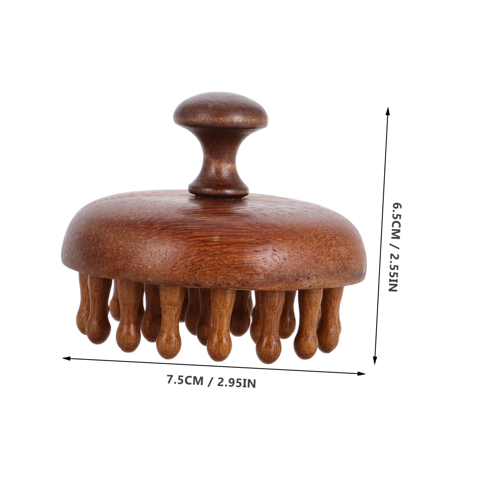 GOOHOCHY Wooden Scalp Comb Natural Wooden Scalp Care Tool for Healthy Hair Round Tip Massage Brush for Dry Wet Hair Relief Dandruff Reduction