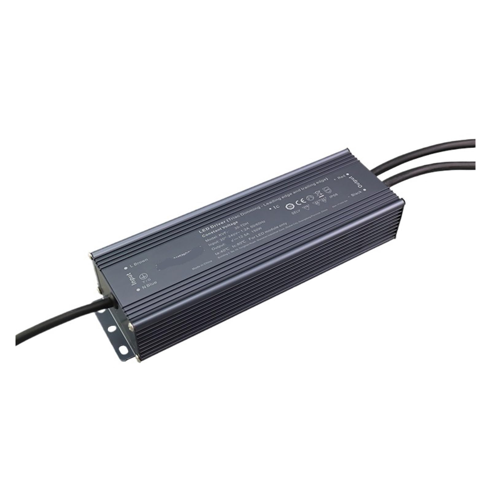 NVSFZGIYG 12v24v48 Light Strip Controller Transformer Constant Voltage thyristor dimming led Driver Power Supply Aluminum Shell(24V 6.25A 150W)
