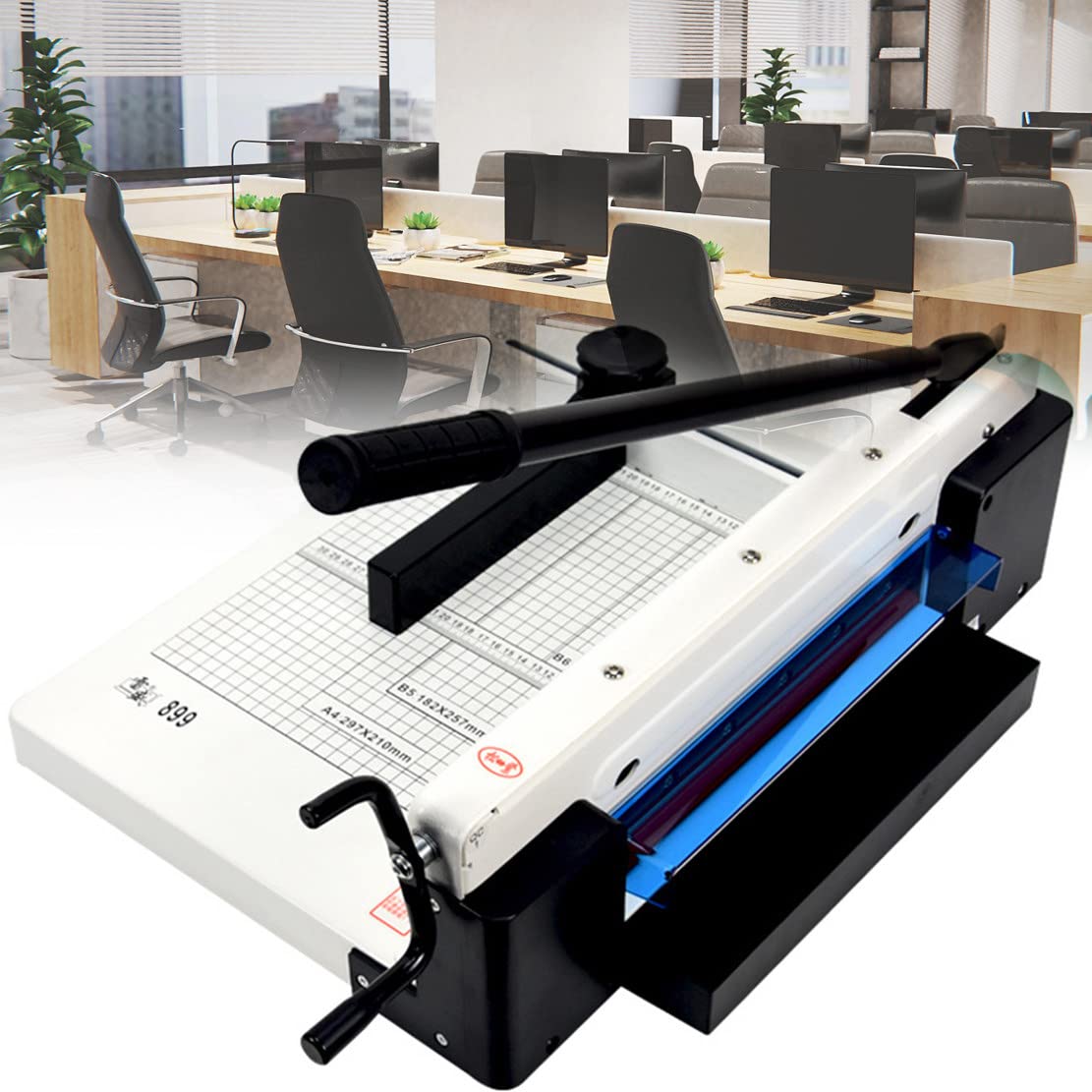 Cortadora de papel, recortadora de guillotina con posicionamiento infrarrojo para uso doméstico/oficina, corta hasta 400 hojas, ideal para manualidades y fotografía