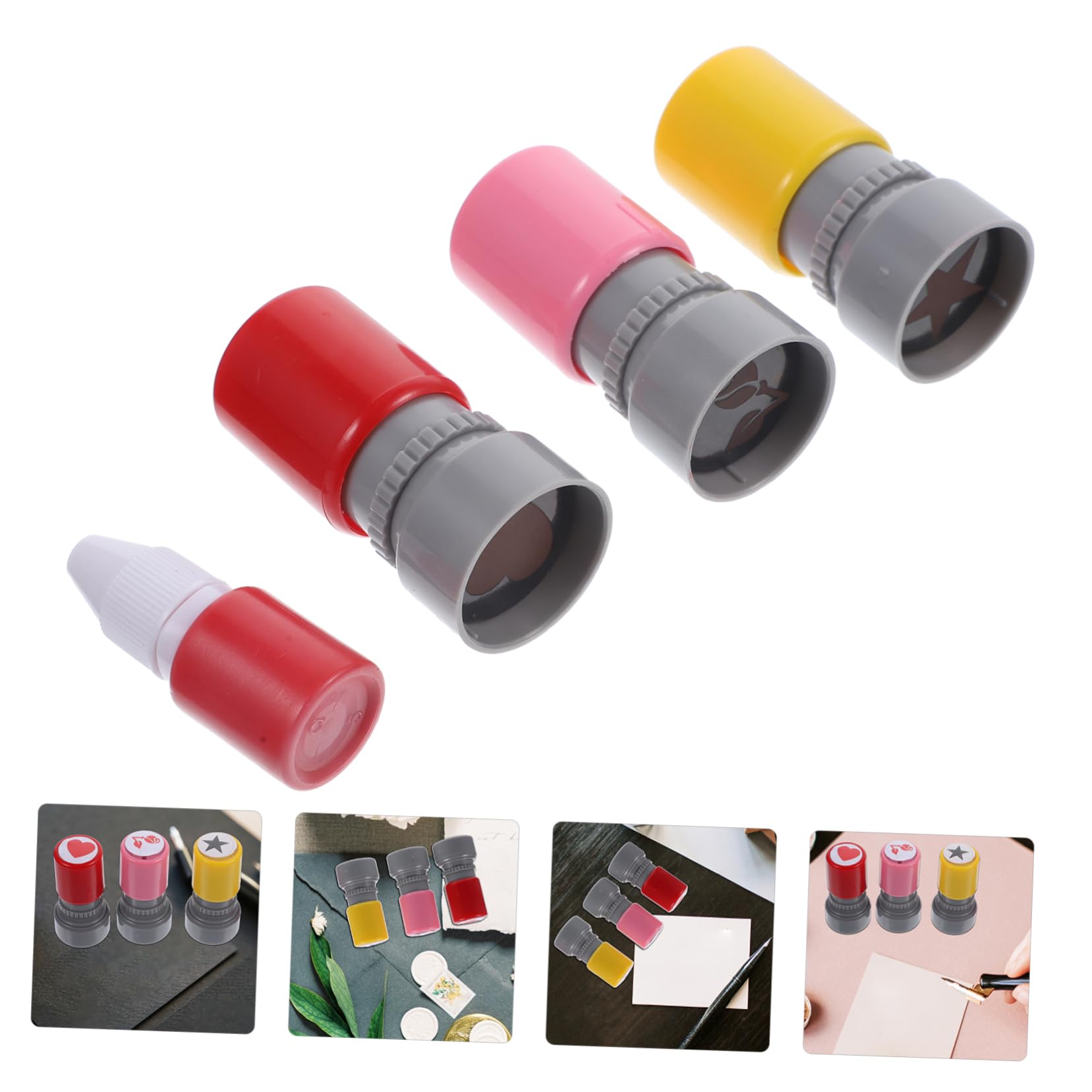 Operitacx 9pezzi Timbri Scolastici Con Design Adorabile Per Insegnanti Timbri Plastica Multifunzionali Per Decorare Biglietti e Scrapbook Utensili Per Ufficio e Organizzazione Scrivania