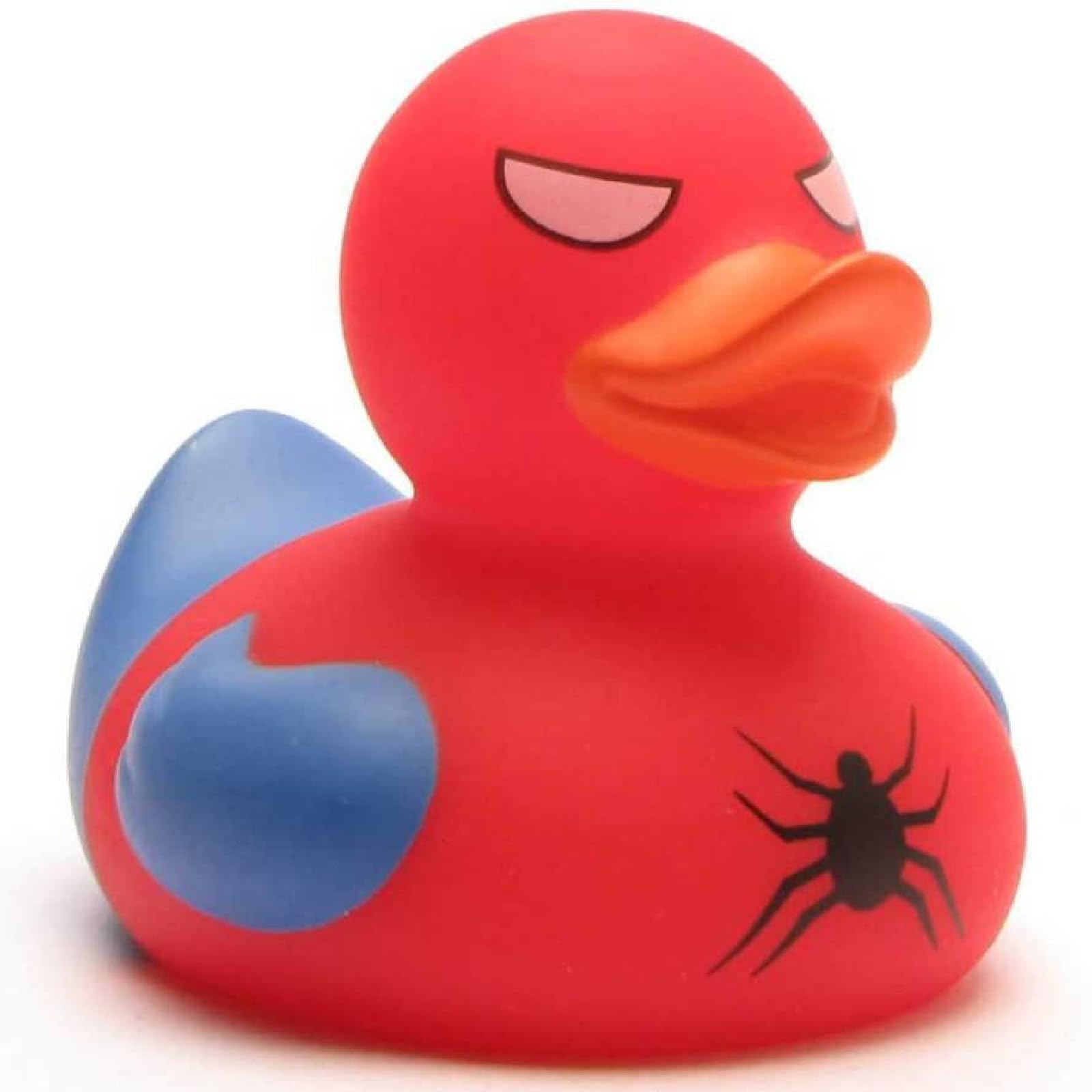 Duckshop | Bath Duck Spider Guardian | Squeaky Duck | L: 8.5 cm | incl. Duck Keychain in Set | Gift for Superhero Fans | Present for Collectors