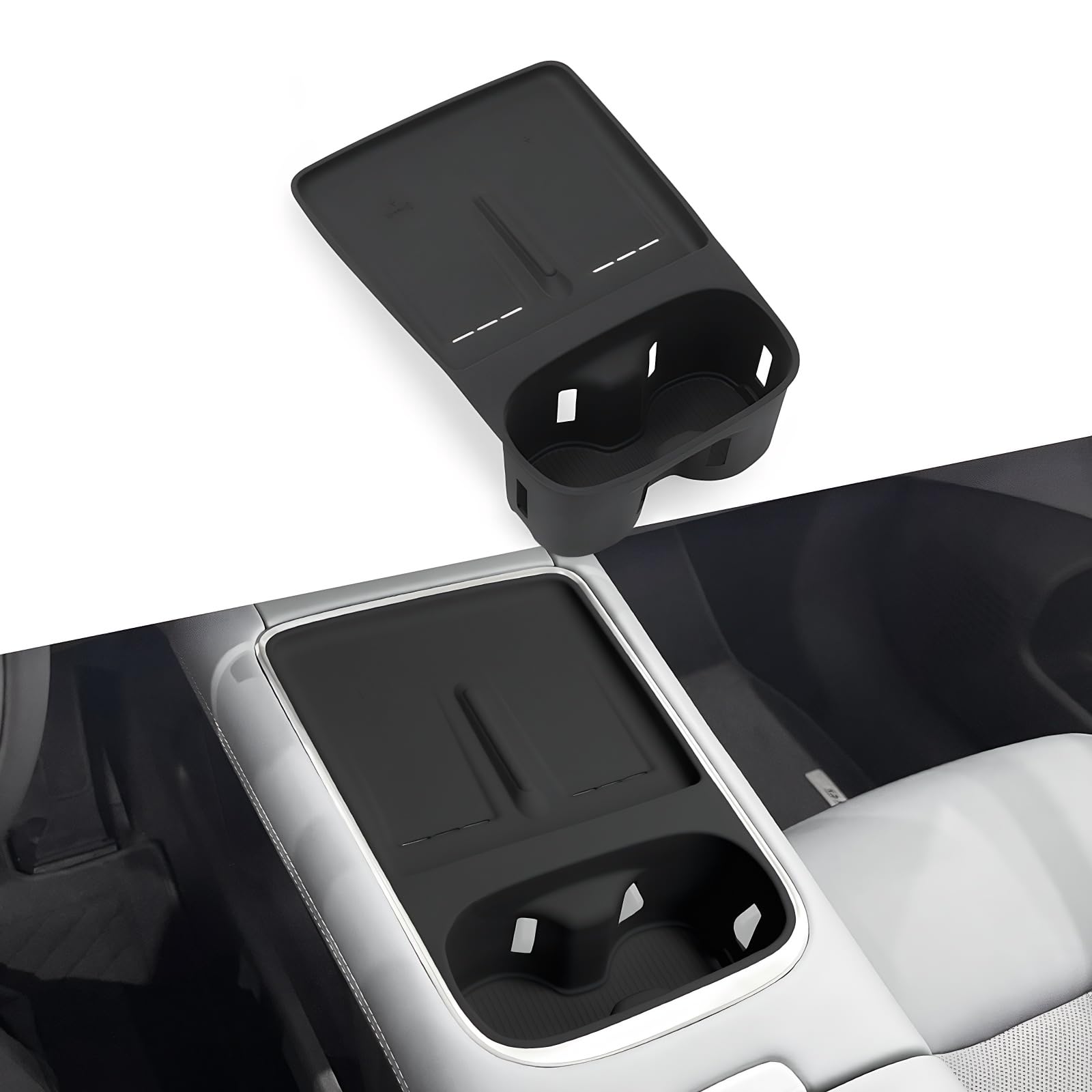 JULIK XPeng G6 Accessories Protective Pad for Wireless Charger with Cup Holder Storage Box Centre Console Organiser Suitable for XPeng G6 EV 2025 2026 2027