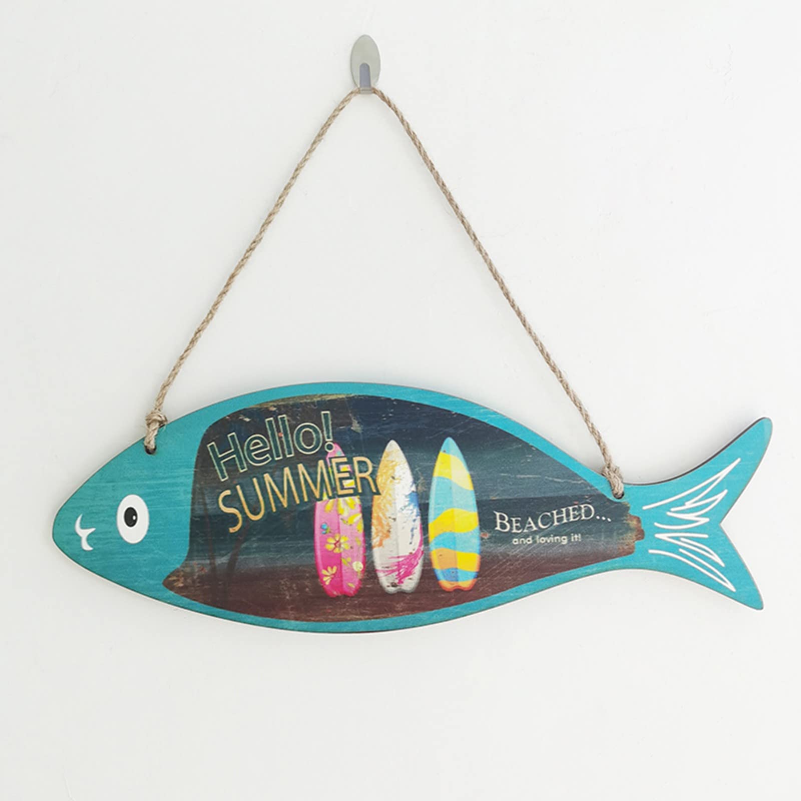 Cartello Di Benvenuto In Legno A Tema Spiaggia, 30x30 Cm, Con Stelle Marine E Conchiglie, Decorazione Nautica Per Porta - 2