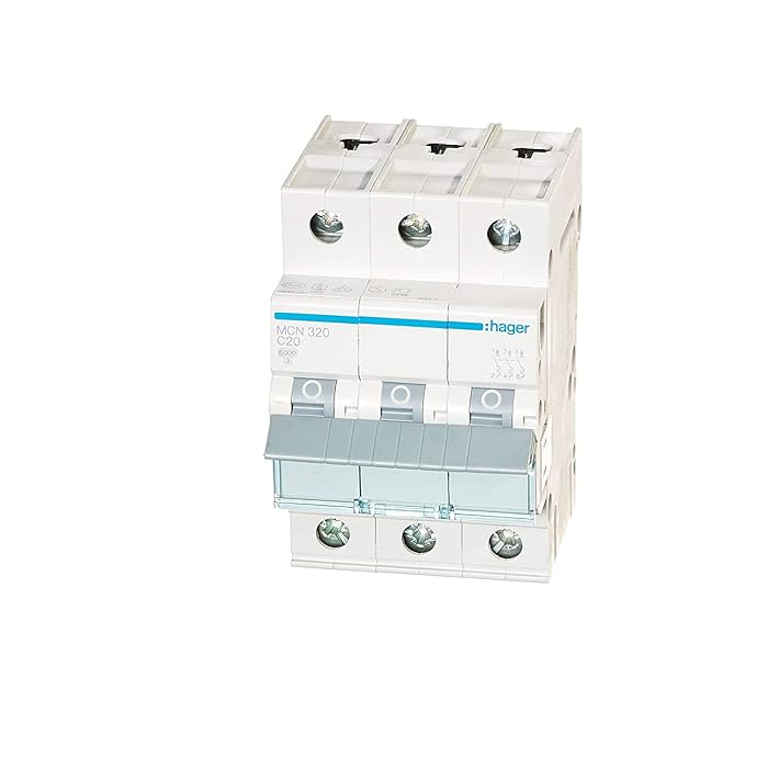 Buy HAGER Miniature circuit breaker Three Pole 20A 6KA TP MCB TYPE C