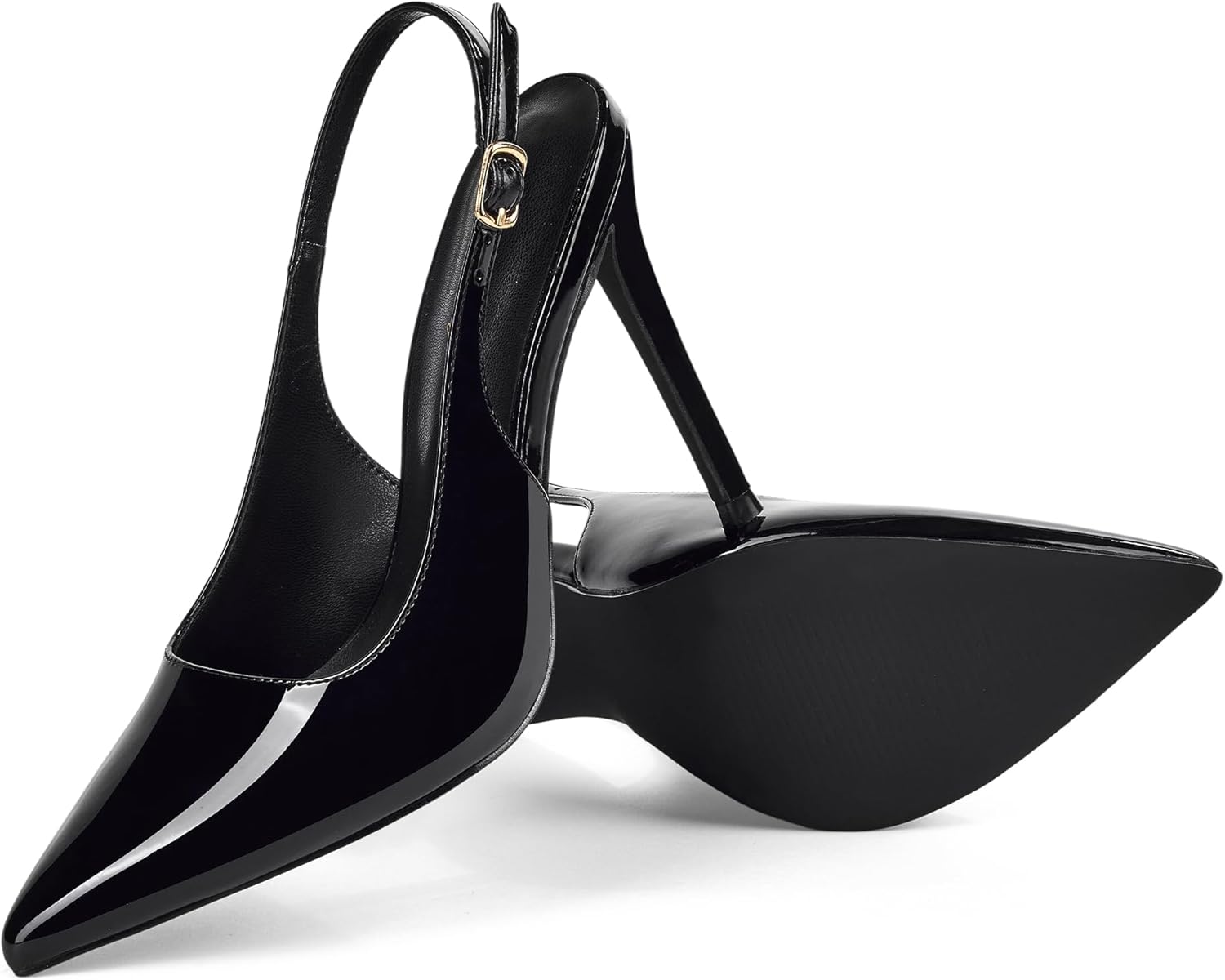 Elisabet Tang Women's Elegant 4.1 in Pumps Sexy Closed Toe Stilettos Classic Pointed Toe Heels Adjustable Slingback Daily Party Work Shoes - Image 5