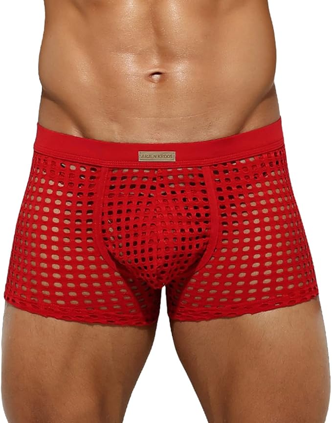 Arjen Kroos Men's Sexy Mesh Boxer Briefs Breathable SeeThrough Underwear Amazon.ca Clothing