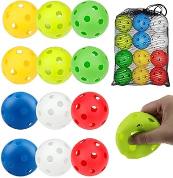 Amazon | カラーボールセット 軟式ボール 穴あきボール
