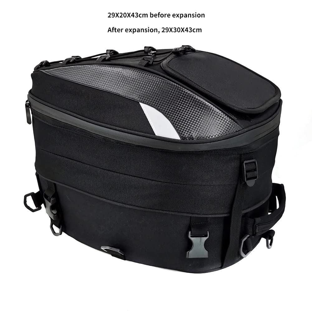 Borsa Sella Moto Impermeabile - 15L Capacità Espandibile, Bianco, Per Viaggi E Sport - Foto 2