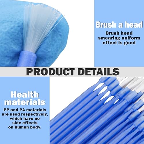 Miniatura 3 de Cepillo interdental desechable, 100 piezas, 4 colores, micro aplicador de cepillo de micro hisopos - Herramienta de limpieza dental oral