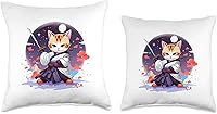 Vista 3 de KonekoMinion Samurai Mode 2 Throw Pillow, 18x18, Multicolor