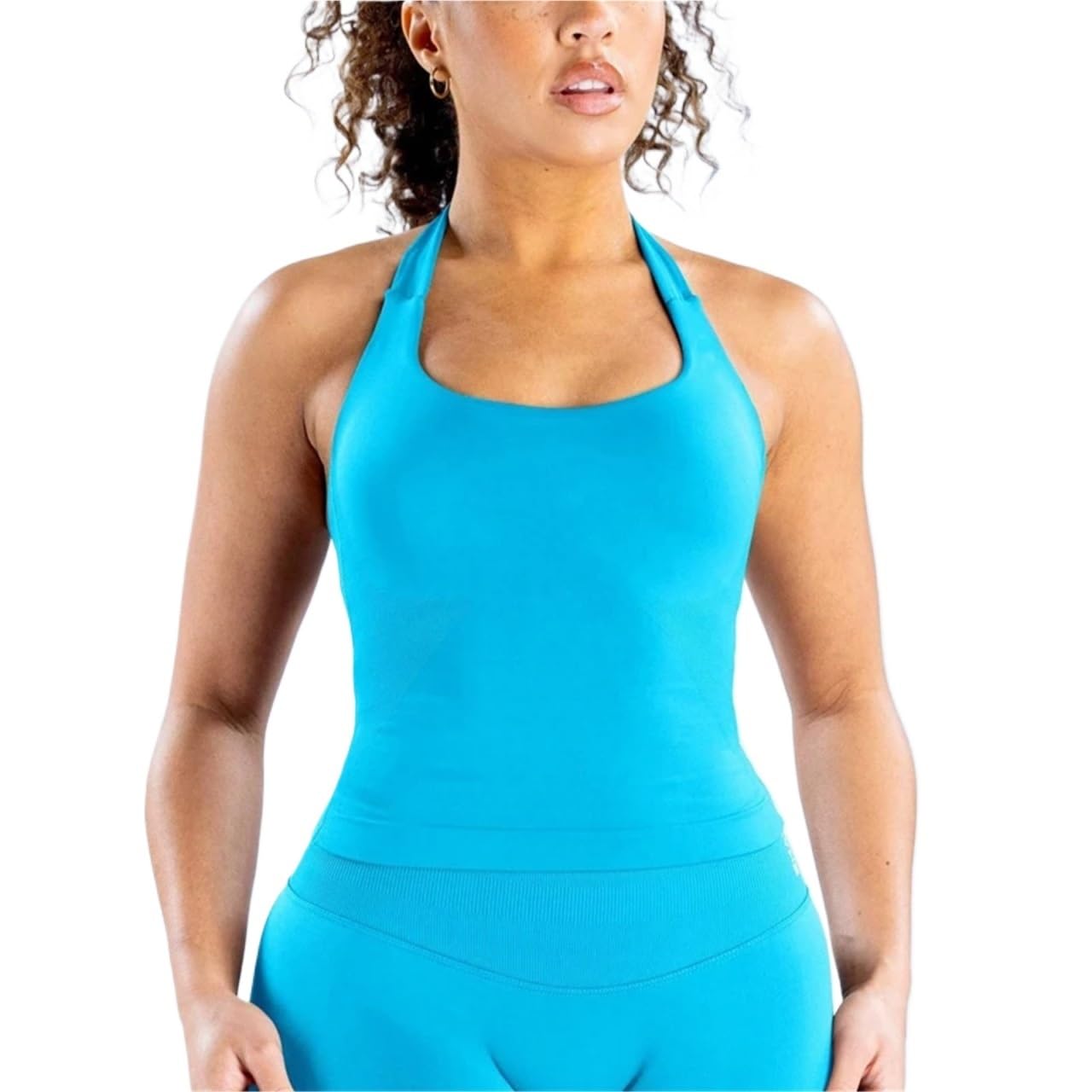Set da yoga da donna Completo da yoga, due pezzi, set palestra, top sportivo, con scollo all'americana e pantaloncini 4,5 pollici, senza schienale