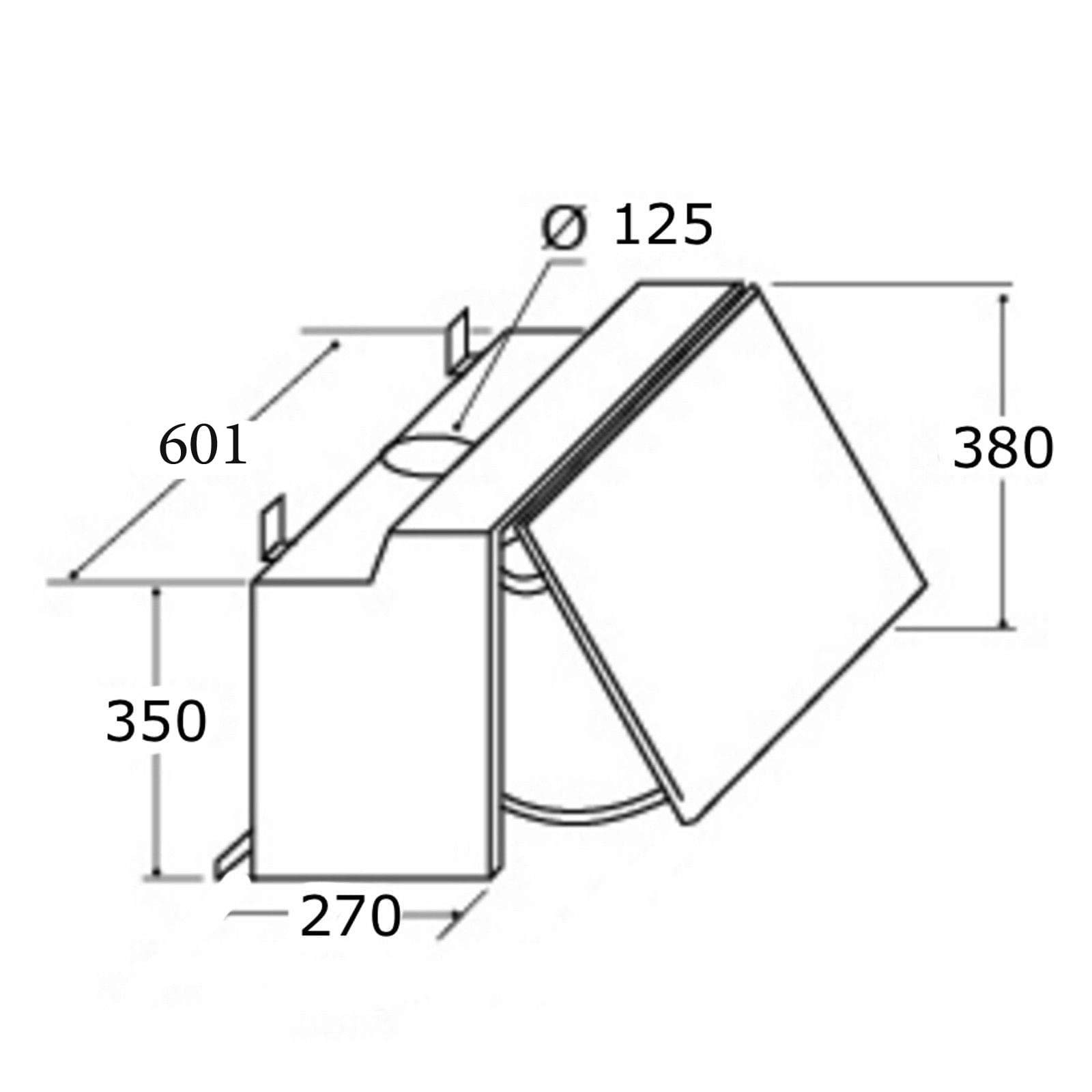 SIA INT60SS 60cm Silver Integrated Built In Cooker Hood Kitchen Extractor Fan — view 4
