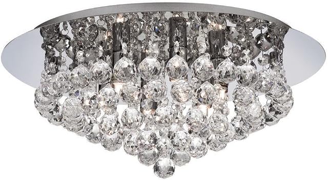 Searchlight Hanna 6 Round Semi Flush Round Chandelier Light (3406-6CC, Chrome)