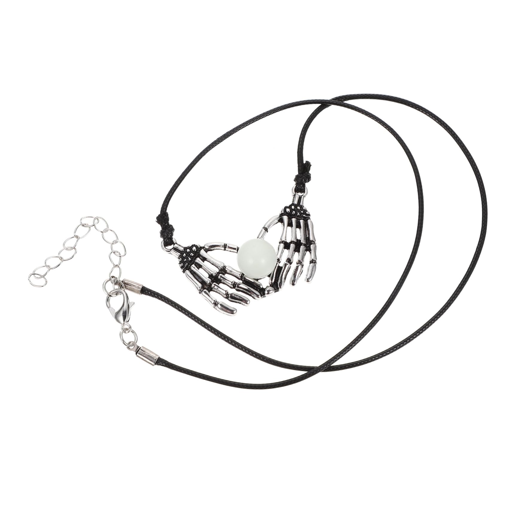 ifundomLuminous Necklace skull jewelry halloween jewelry gift skull necklace Metal Halloween paw ornament halloween chain necklace obx jewelry Miss alloy Fashion clavicle chain