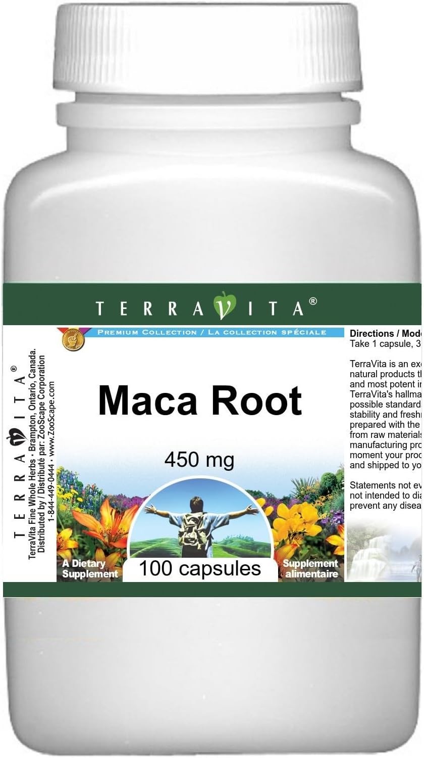 Terravita Maca Root - 450 mg (100 Capsules, ZIN: 510643) - 3 Pack