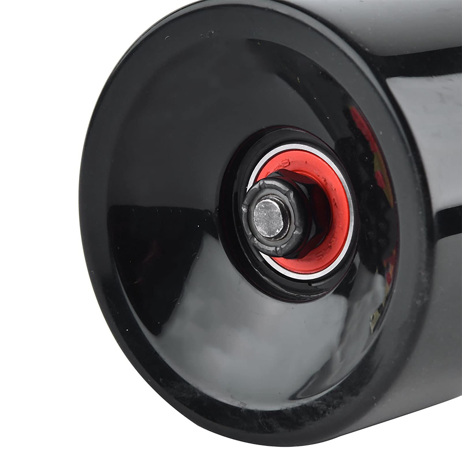 Demeras Longboard Skateboard Trucks Skateboard Truck Combo Set 2pcs/Set Skateboard Truck avec Skate Wheel Pad Bearing Hardware Accessory(Roue Noire à Arbre Noir)