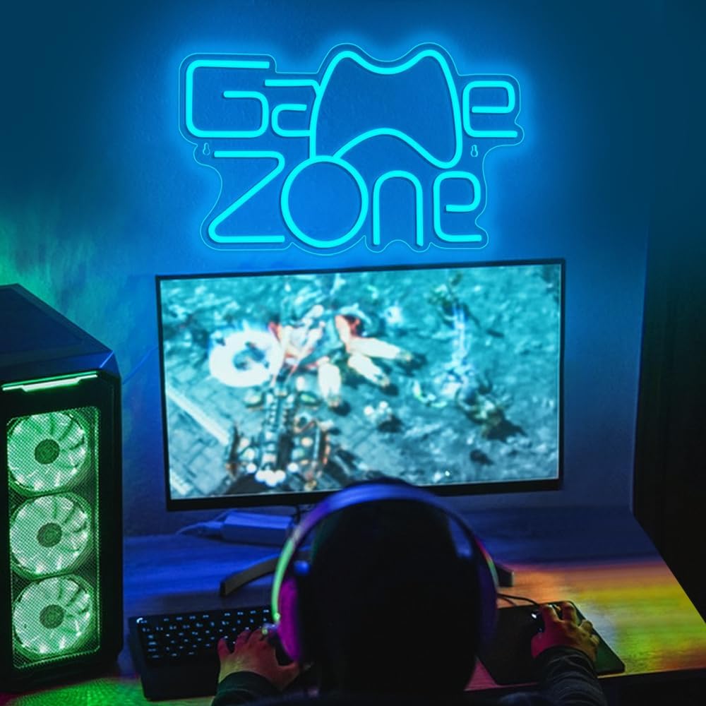 Game Zone Neon Sign,Gamer Neon Light for Game Room Decor,Gaming Neon Light Signs Gift for Teen Boys Room Decor with USB Powered - Image 7