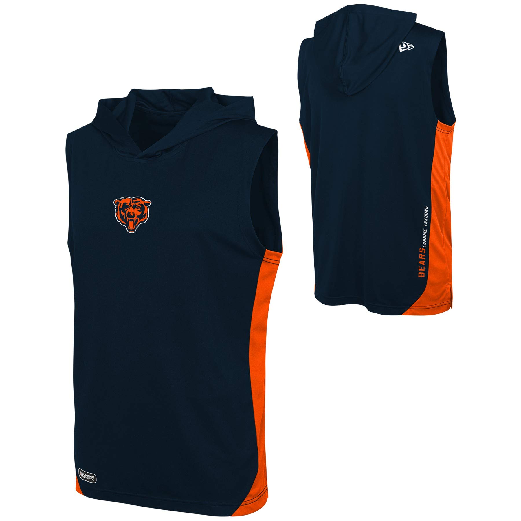New Era NFL Men's Champions Flair Hooded Muscle T-Shirt, Chicago Bears, Small