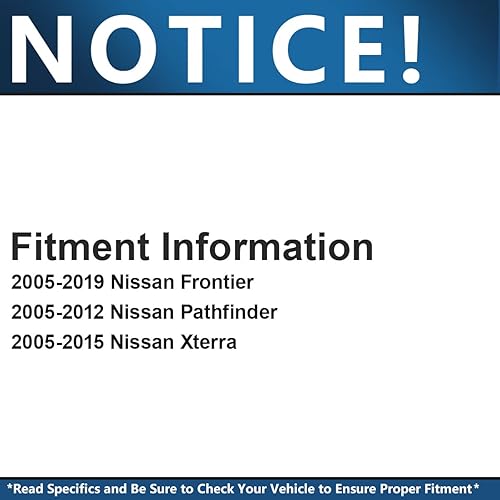 Miniatura 2 de Detroit Axle - 4 rótulas delanteras para Nissan Frontier 05-19, Pathfinder, 05-15 Xterra, 4 rótulas superiores e inferiores 2005 2006 2007 2008 2009
