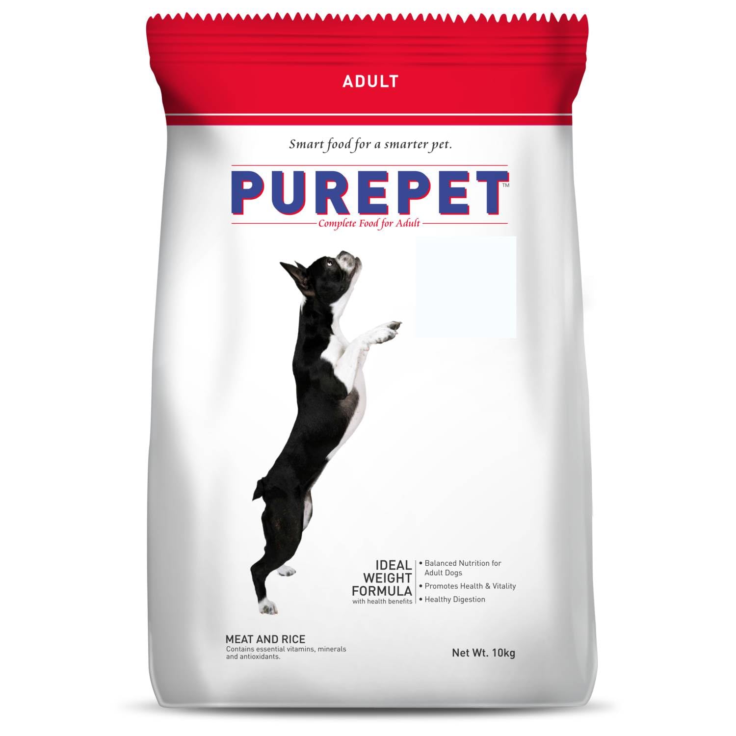 Purepet Adult Dry Dog Food 10kg | Meat & Rice Flavour | Promotes Health & Vitality | Immune Support | Healthy Digestion | Nutrient Rich