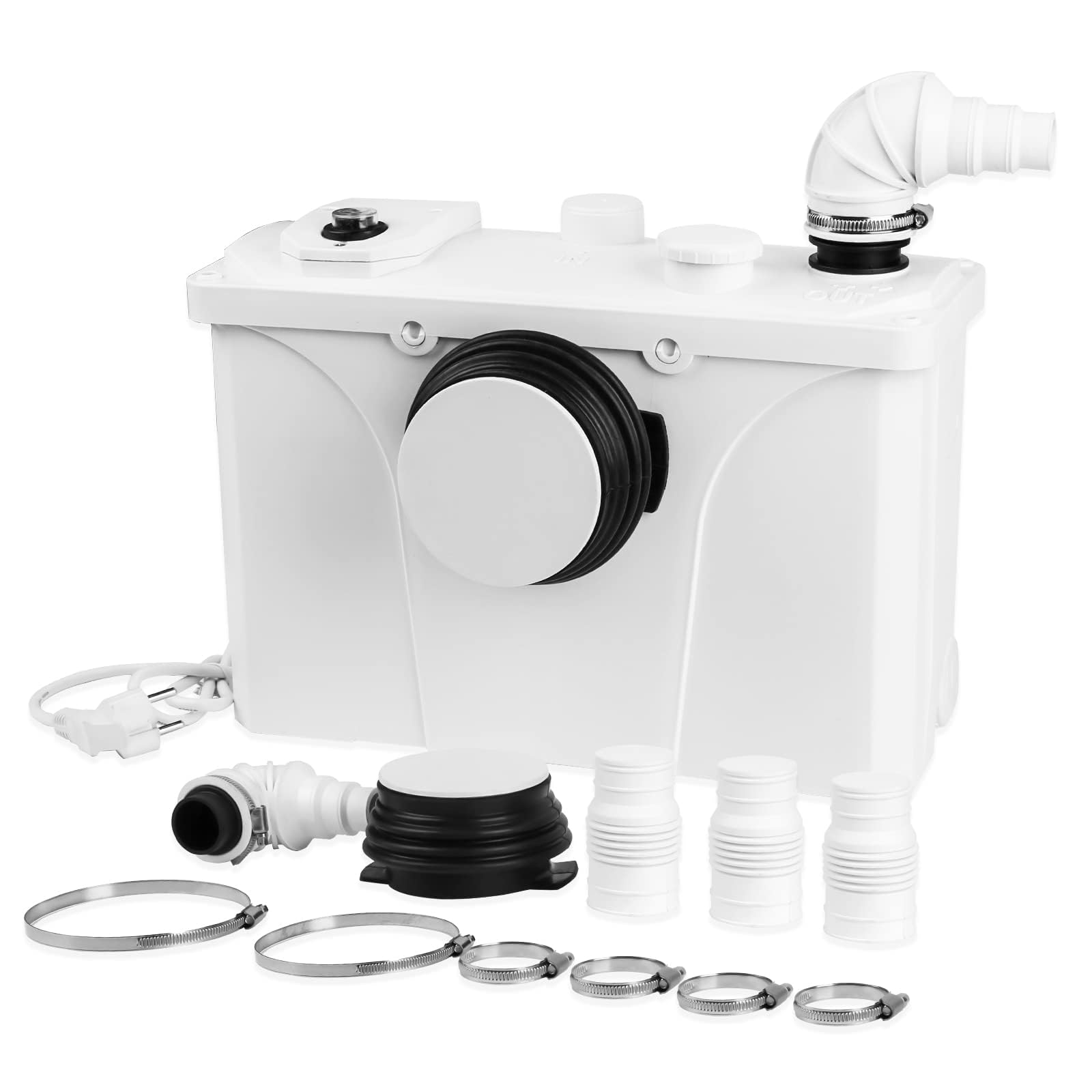 Sonnewelt 700W Broyeur Sanitaire Broyeur 4/1 Pompe Automatique Pompe domestique Pompe de relevage 190L/min Pompes pour eaux sales WC Broyeur Petite station de relevage