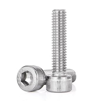 M3-0.5 x 50mm Socket Head Cap Screws Bolts, 304 Stainless Steel, Metric Fully Threaded, Machine Allen Hex Drive, Bright Finish, 50PCS