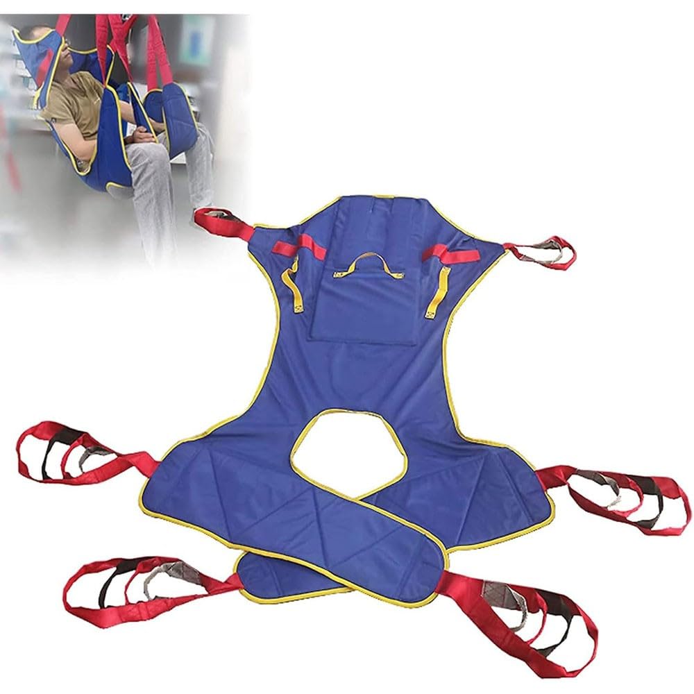 Grúa De Paciente - Arnés Elevación Paciente Cuerpo Completo - Eslinga De Elevación con para Paciente Y Minusválido para Posicionamiento Y Elevación De La Cama Enfermería Large