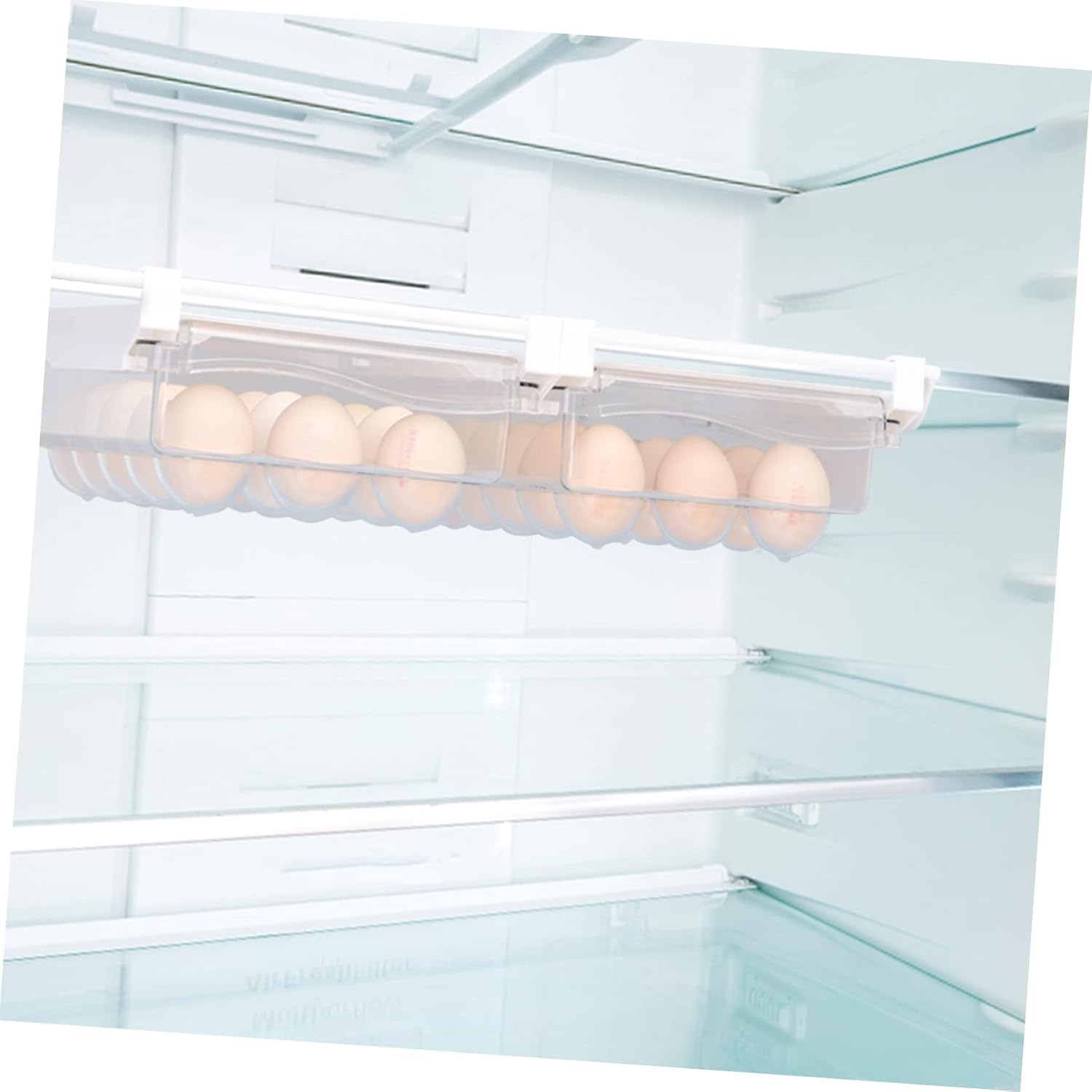 1pc Storage Case for Refrigerator Hanging Holder Groove Design Kitchen Organizer for Fresh Space-saving Dispenser for Home Use