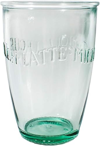 Miniatura 4 de Amici Home Vaso de leche italiano reciclado verde europeo, 13 onzas, juego de 6