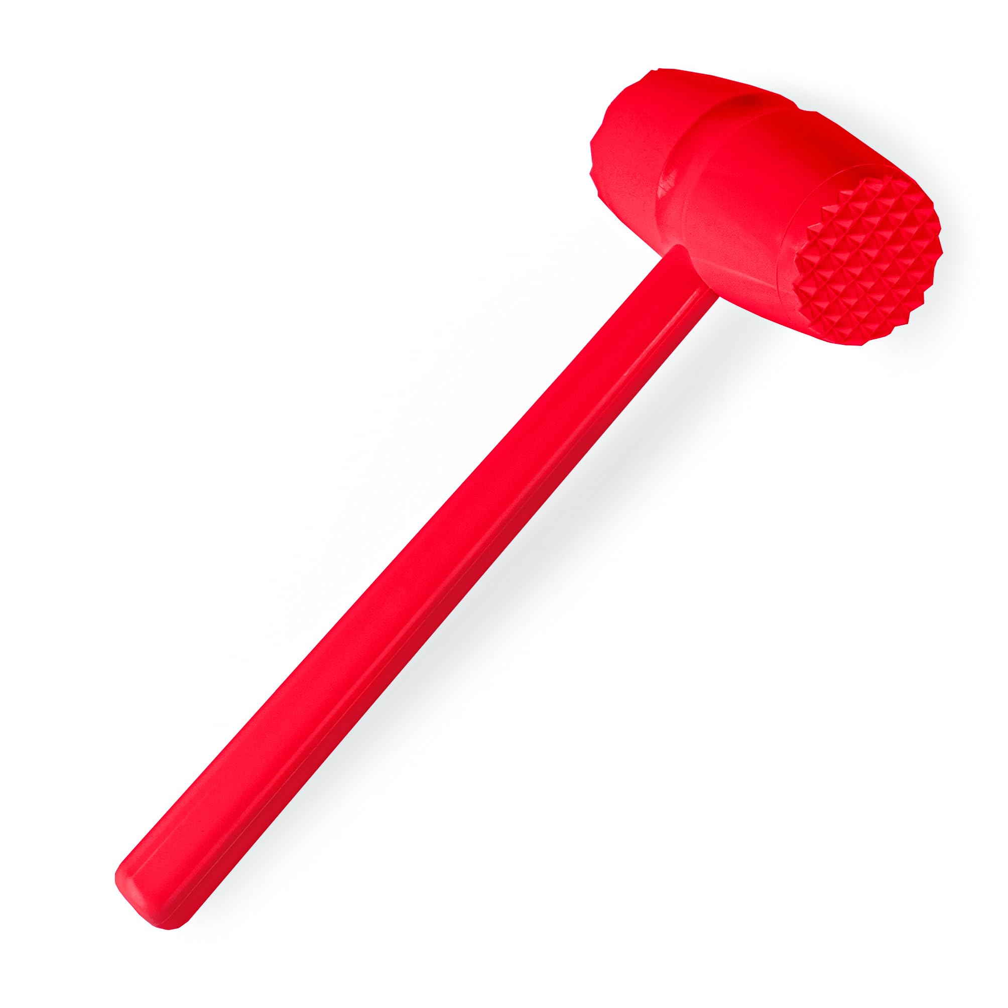 Plastic Meat Tenderizer Hammer, Tenderize Meats with Ease, Dual-Sided Meat & Poultry Tenderizer, Dual-Sided Meat Hammer For Tenderizing Chicken, Beef, Pork & Potatoes. (Red)