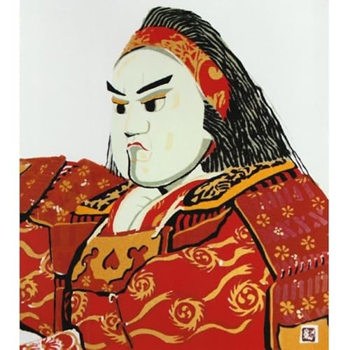 [谷口紘也ギャラリー]色紙(額装)淡路人形『十次郎』