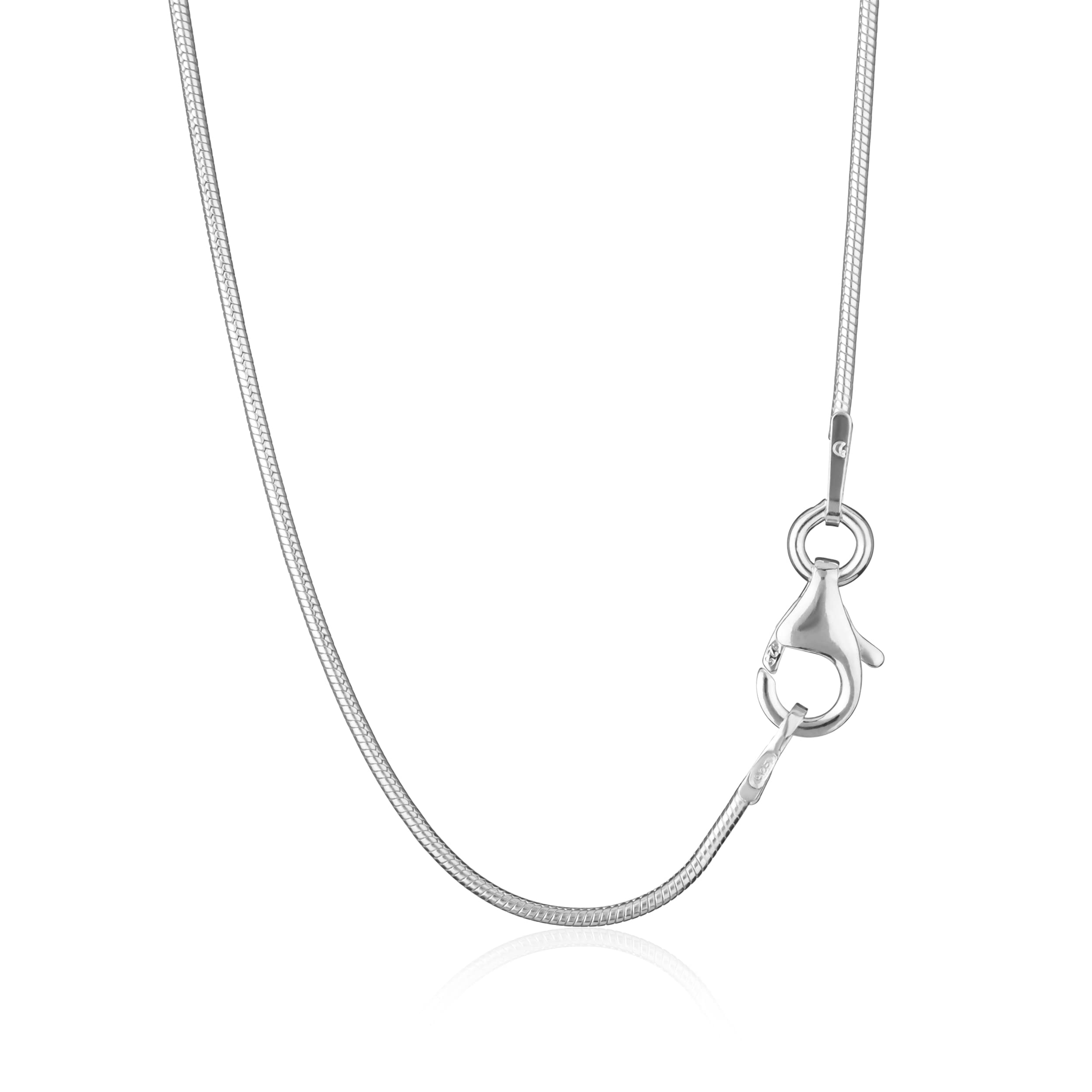 Collana A Catena Serpente In Argento Sterling 925