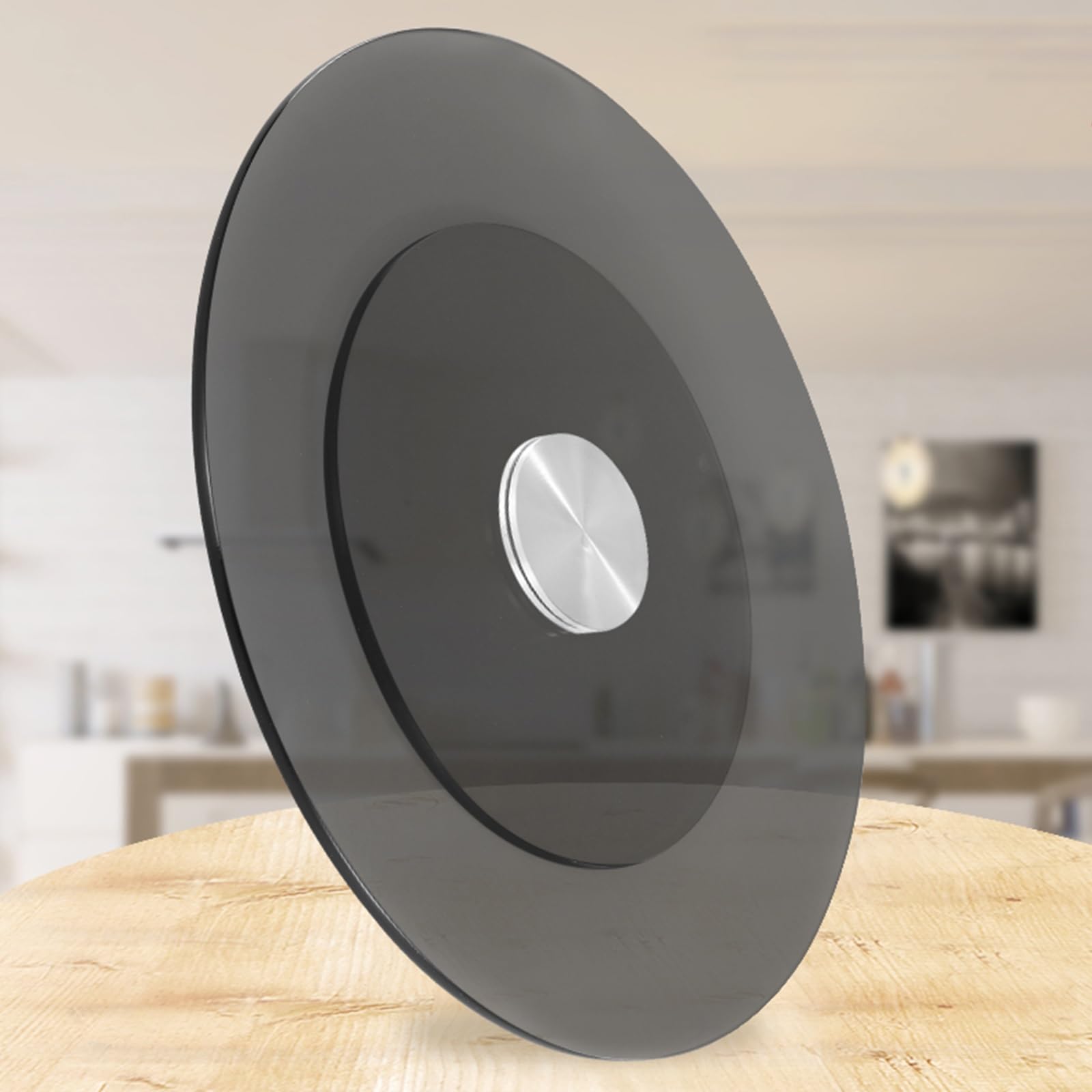 Plateau tournant en verre 8mm pour le partage des aliments