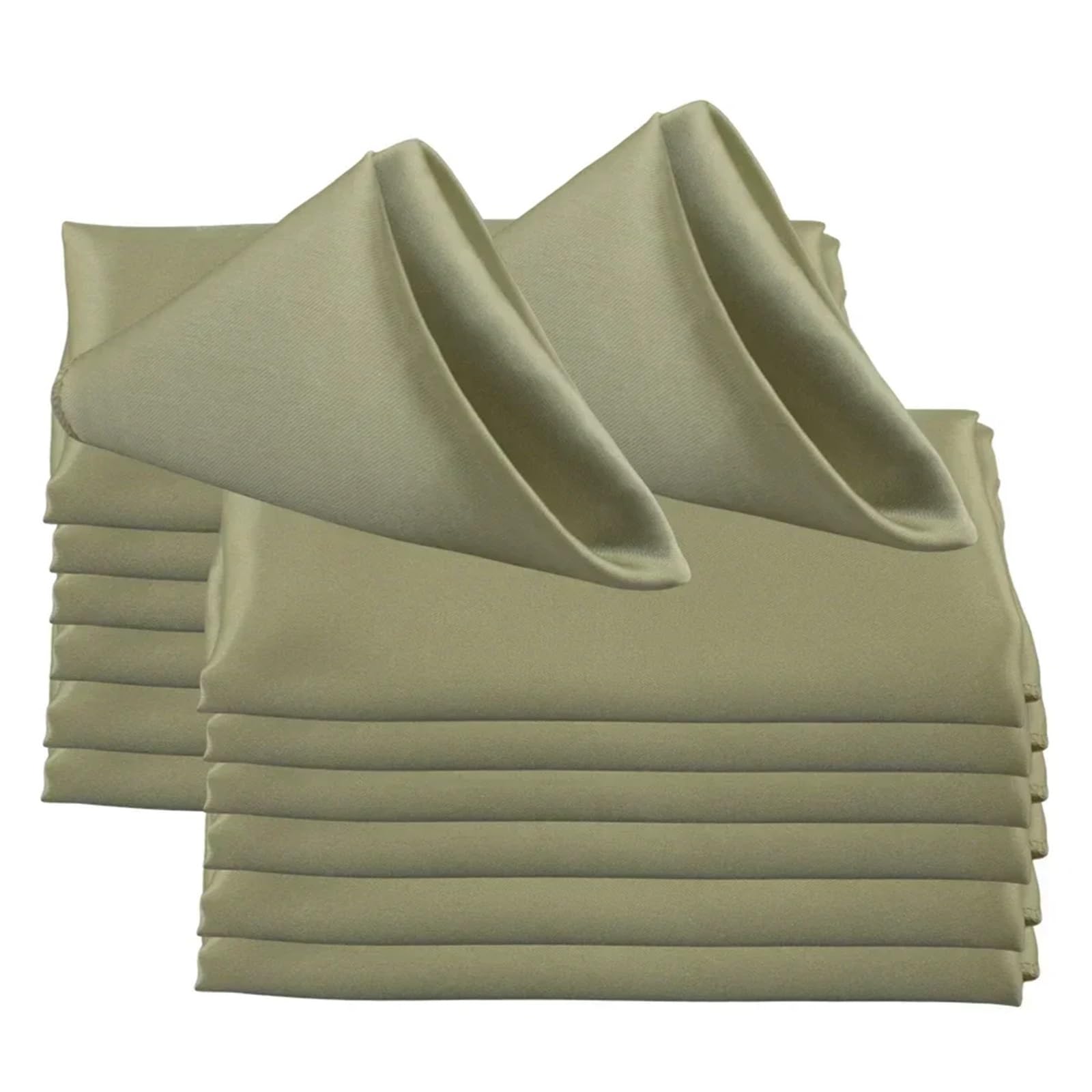 Table Napkins 60pcs 48x48cm 19inch Square Satin Napkins For Wedding Party Decors Soft Cloth Dinner Napkin Restaurant(Color1)