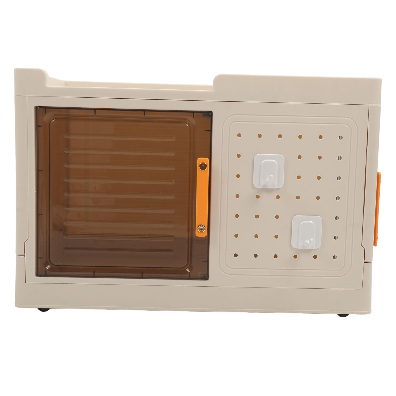 Contenitore di Archiviazione Contenitore con Coperchio, Scatola di Archiviazione Pieghevole, Scatola di Multiuso con Grande capacità, Porta Trasparente, di Impilabile con (1 livello)
