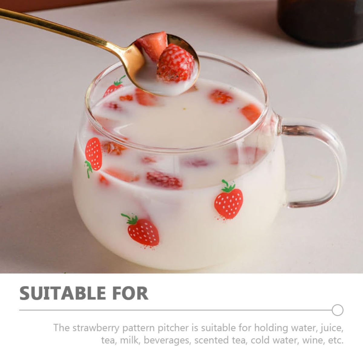 Jarra de Leche de Vidrio Resistente al Calor Capacidad de 1.6 L para Fiesta Verano, Botella Dispensadora de Agua Vertedor y Diseño Multiusos para Hogar y Restaurante