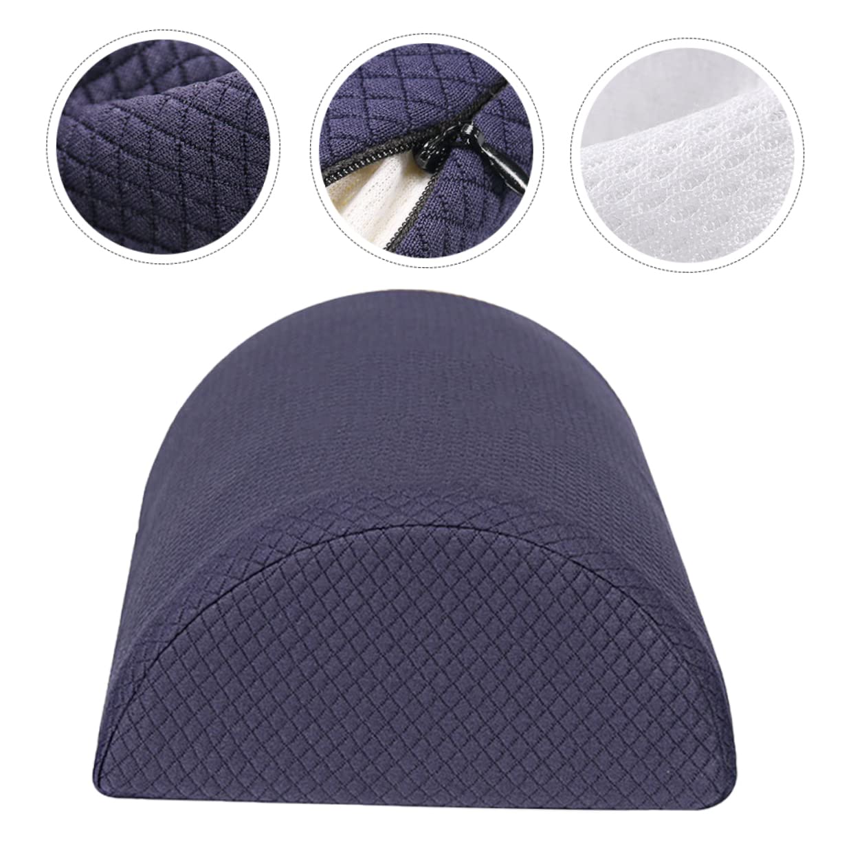 Gatuida Cuscino Semicilindrico Supporto Lombare Staccabile in Schiuma Memory in Cotone Poliestere Leggero per Gambe per Anziani e Chi Soffre di Lombalgia