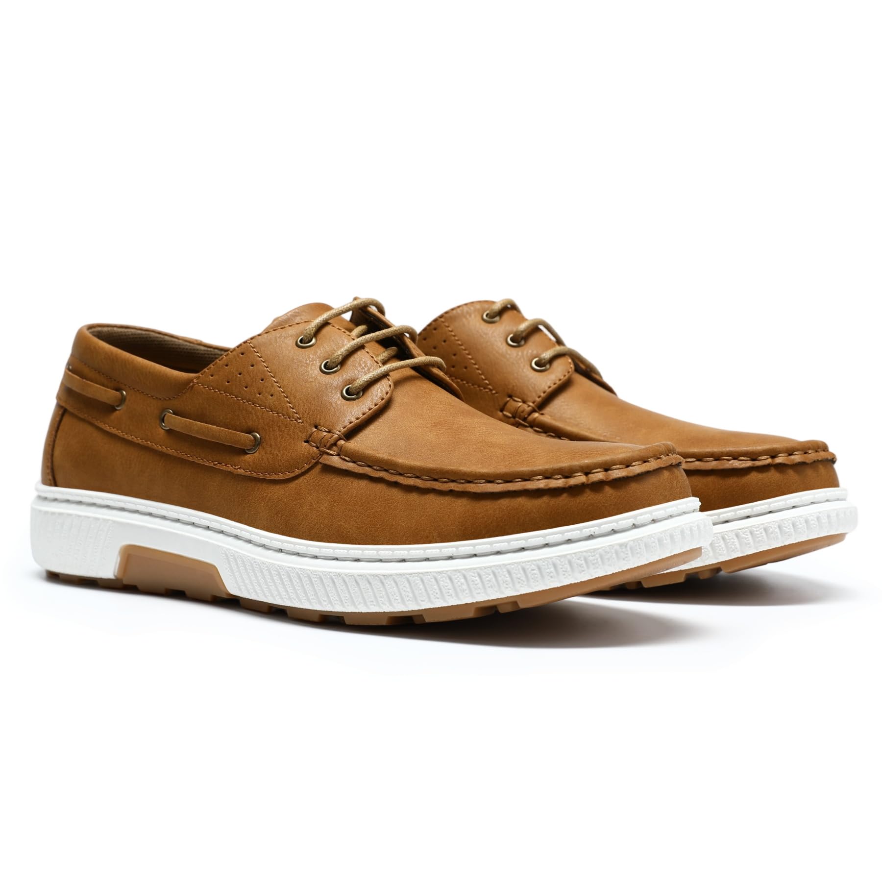 Allthemen Herren Loafer Leder Mokassins Slip on Business Bootsschuhe Leicht | Flache Sohle, Segelschuhe, mit Schnürsenkel, Bequem, Slipper, Casual Alltag, Halbschuhe, Freizeitschuhe, Moccasins