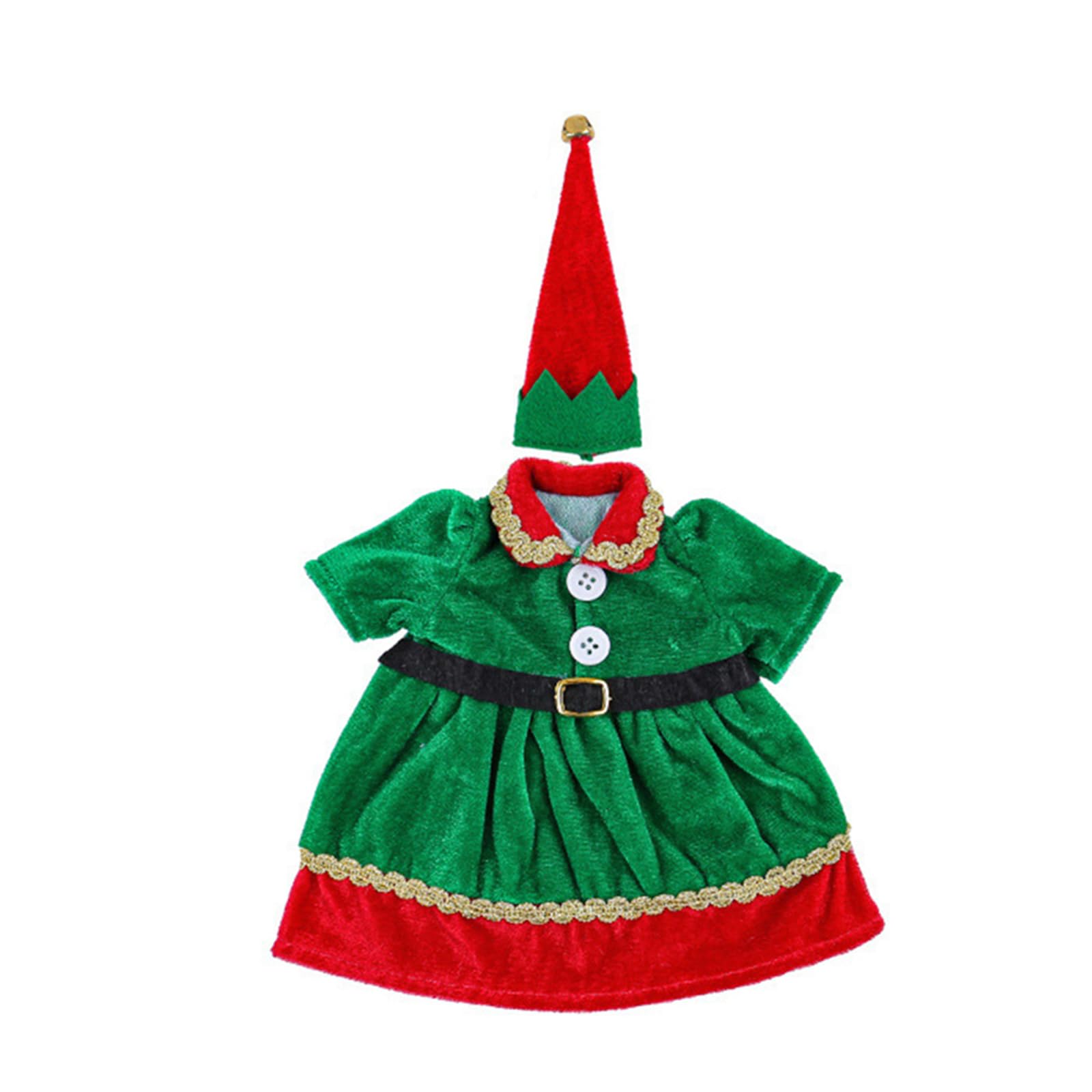 Tsophreniq Color Elves Apron Wine Bottle Decoration Set, 8Sets Champagne Bottle Covers for Enhancing Christmas Mood Suit