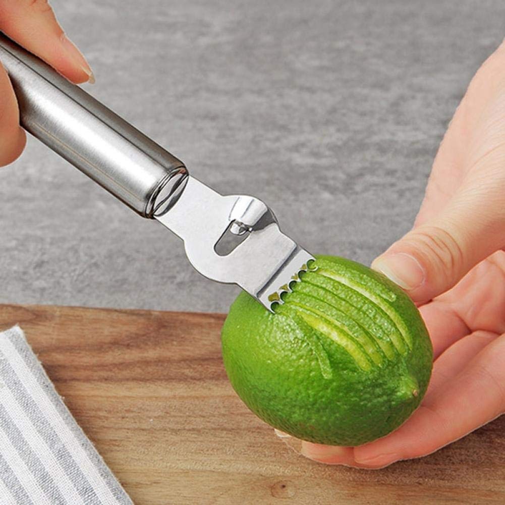 Lankater Citrus Lemon Zester Peeler Grater Stainless Steel/For Gin Cocktails/Lime Oranges/Ergonomic Kitchen Tool