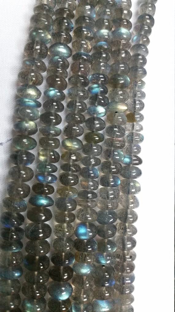Labradorite naturelle rondele 5.5-7mm LKBEADS fil perle minérale pour DIY bijoux