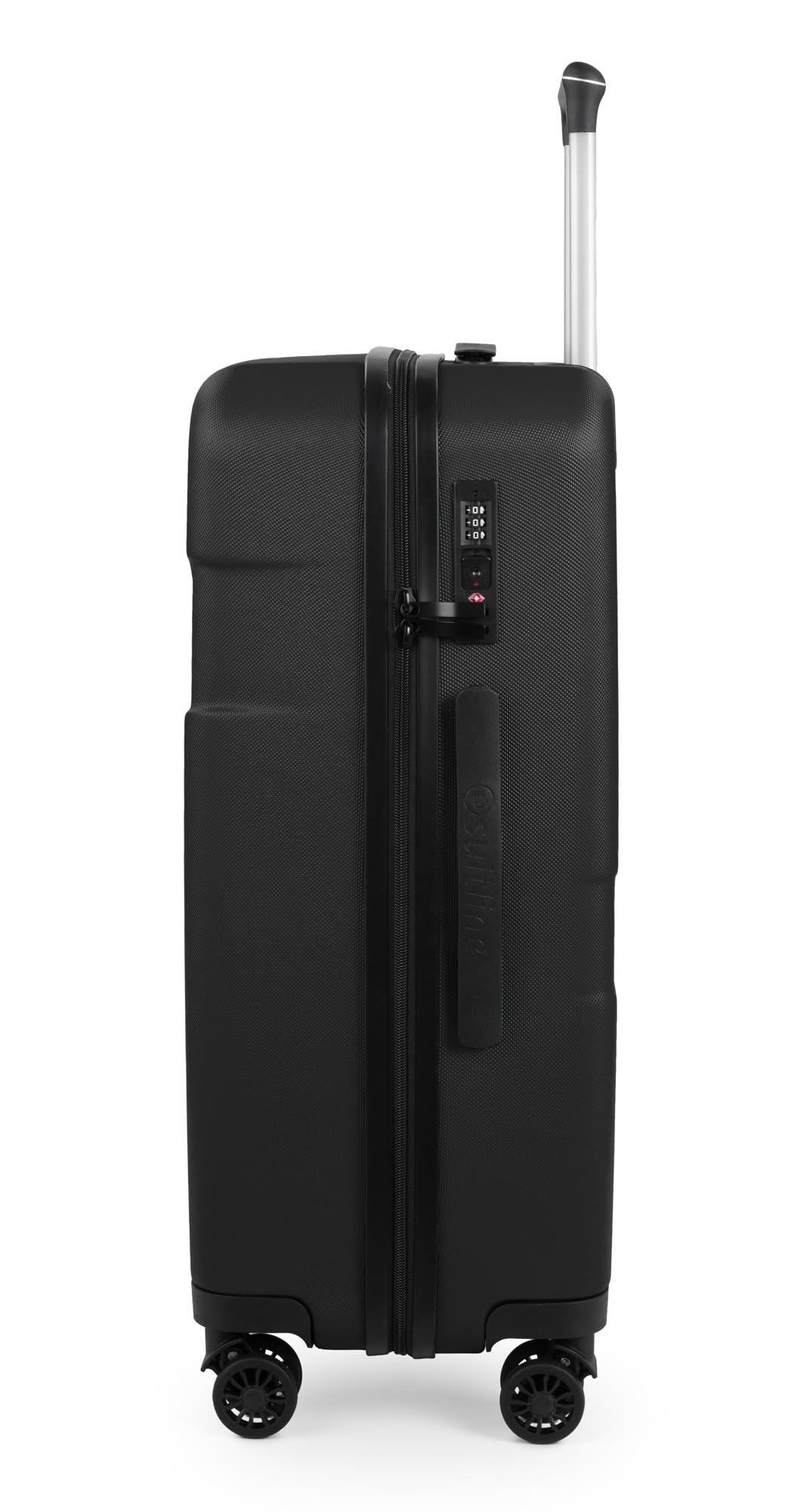Suitline S4 Średnia walizka z twardą skorupą 65 cm, zamek TSA, walizka podróżna, wózek na 4 kółka, walizka 67 l, czarna