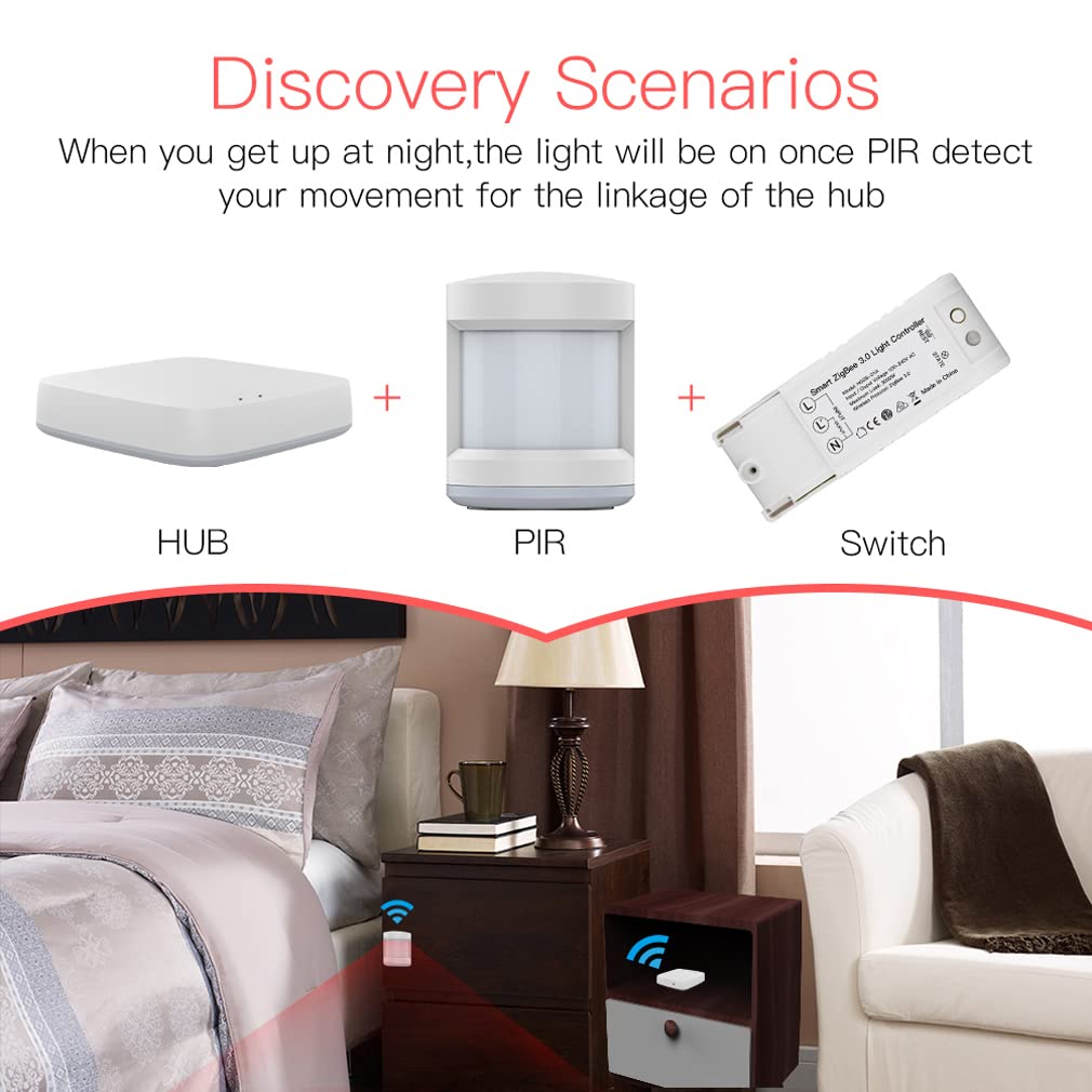 XRC TECH Tuya ZigBee Smart Gateway Hub sans fil Smart Life Application de contrôle vocal fonctionne avec Alexa Google Home Assistant Smart Home Bridge.