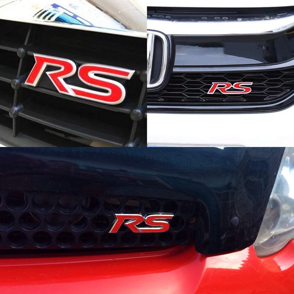 Amazon | lifepower 「RS」フロントグリル用メタルエンブレム 3D成型