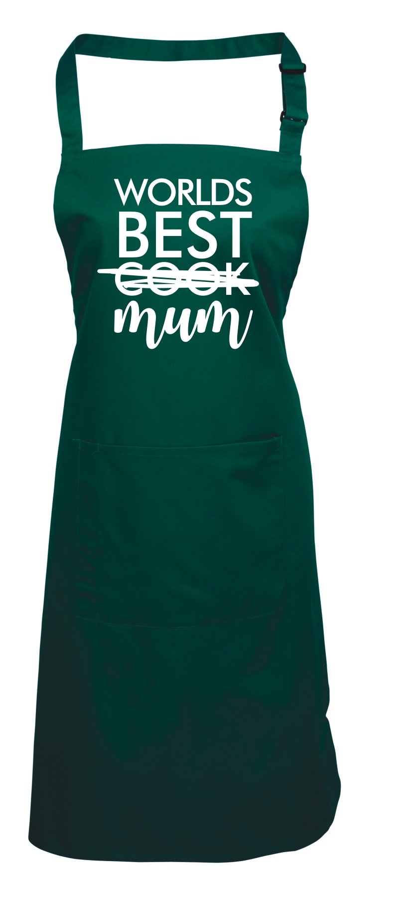 Edward Sinclair Bottle Green Worlds Best Cook….Mum Apron With White Print