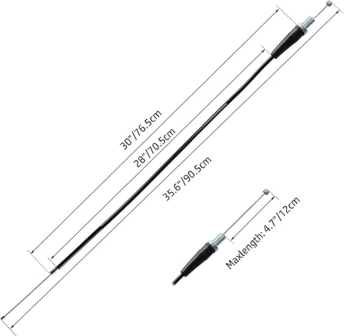 Miniatura 5 de Juego de empuñaduras de acelerador de acelerador giratorio de 7/8 de pulgada y cable de 36 pulgadas para motor de 50 cc, 70 cc, 110 cc, 125 cc, 2